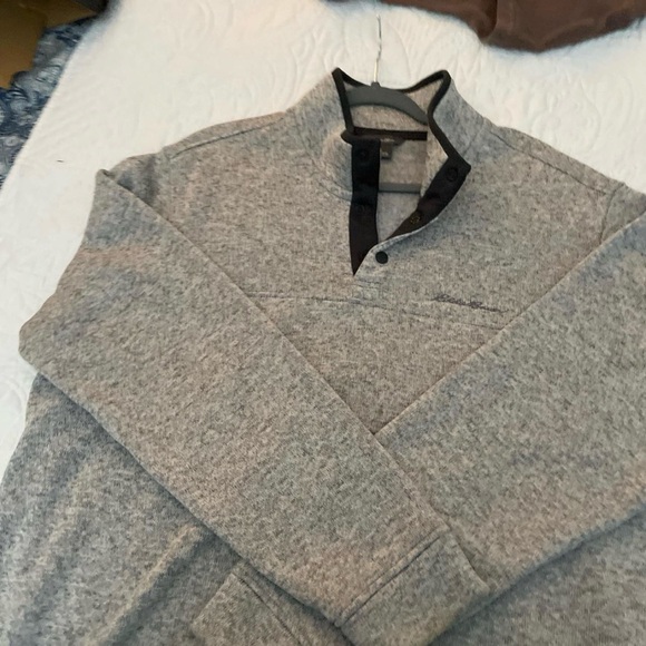 Eddie Bauer Men's Heather Gray Crewneck Sweater - Picture 1 of 6